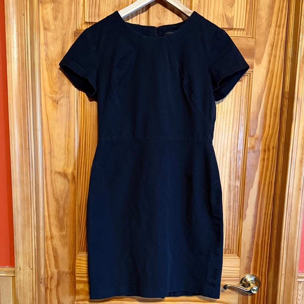 Banana Republic Elegant Black Mini Shift Dress